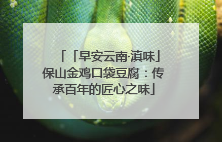 「早安云南·滇味」保山金鸡口袋豆腐：传承百年的匠心之味