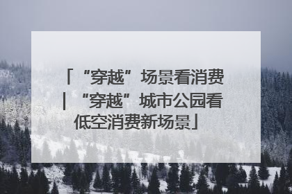 “穿越”场景看消费｜“穿越”城市公园看低空消费新场景