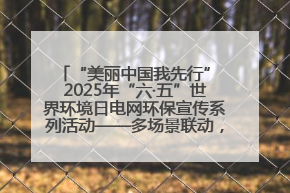 “美丽中国我先行” 2025年“六·五”世界环境日电网环保宣传系列活动——多场景联动，共筑生态发展新图景