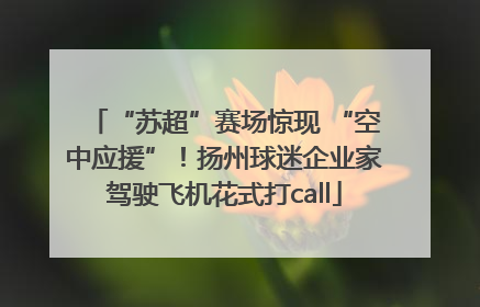 “苏超”赛场惊现 “空中应援”！扬州球迷企业家驾驶飞机花式打call