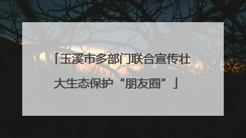 玉溪市多部门联合宣传壮大生态保护“朋友圈”