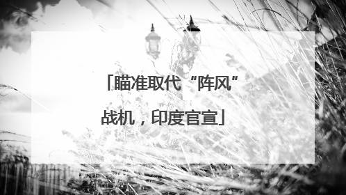 瞄准取代“阵风”战机，印度官宣