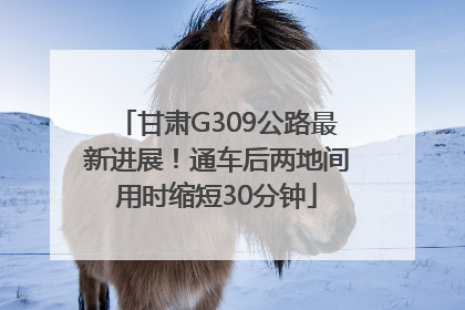 甘肃G309公路最新进展！通车后两地间用时缩短30分钟