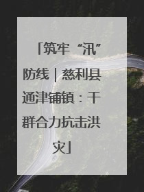 筑牢“汛”防线｜慈利县通津铺镇：干群合力抗击洪灾
