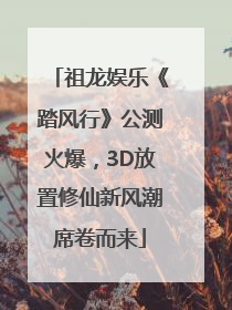 祖龙娱乐《踏风行》公测火爆，3D放置修仙新风潮席卷而来