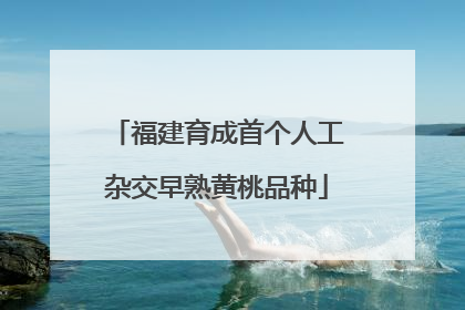 福建育成首个人工杂交早熟黄桃品种