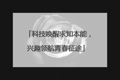 科技唤醒求知本能，兴趣领航青春征途