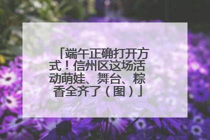 端午正确打开方式！信州区这场活动萌娃、舞台、粽香全齐了（图）