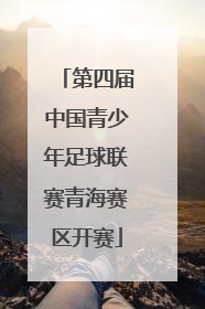 第四届中国青少年足球联赛青海赛区开赛