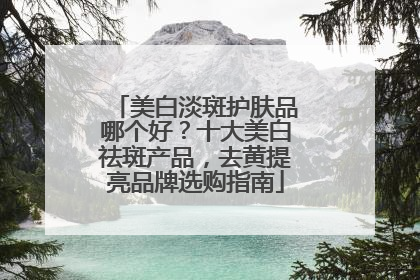 美白淡斑护肤品哪个好？十大美白祛斑产品，去黄提亮品牌选购指南