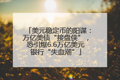 美元稳定币的阳谋：万亿美债“接盘侠”，恐引爆6.6万亿美元银行“失血潮”