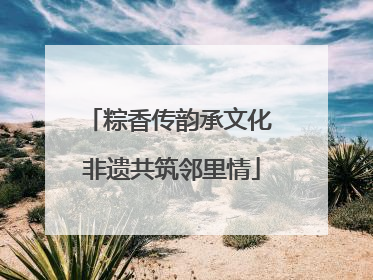 粽香传韵承文化 非遗共筑邻里情