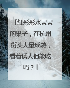 红彤彤水灵灵的果子，在杭州街头大量成熟，看着诱人但能吃吗？