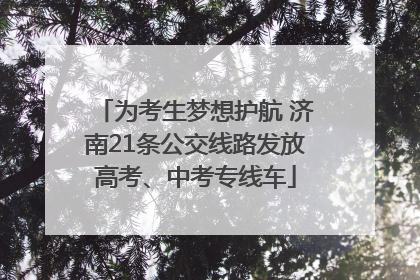 为考生梦想护航 济南21条公交线路发放高考、中考专线车