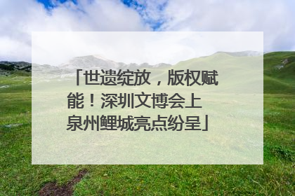世遗绽放，版权赋能！深圳文博会上 泉州鲤城亮点纷呈