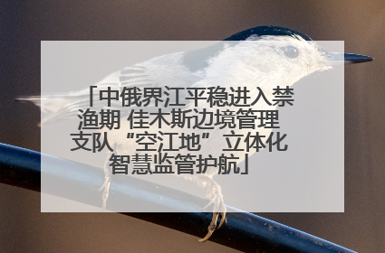 中俄界江平稳进入禁渔期 佳木斯边境管理支队“空江地”立体化智慧监管护航