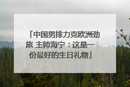中国男排力克欧洲劲旅 主帅海宁：这是一份最好的生日礼物
