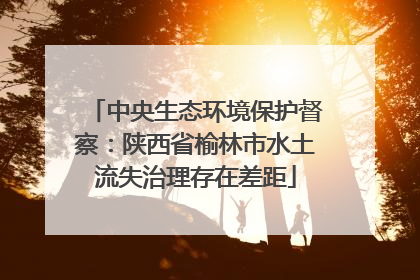中央生态环境保护督察：陕西省榆林市水土流失治理存在差距