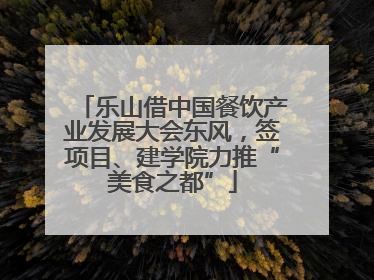 乐山借中国餐饮产业发展大会东风，签项目、建学院力推“美食之都”