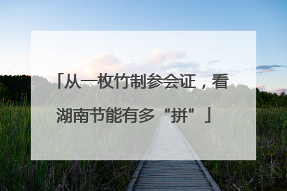 从一枚竹制参会证，看湖南节能有多“拼”