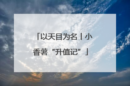 以天目为名丨小香薯“升值记”