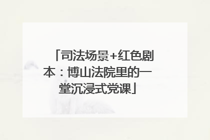 司法场景+红色剧本：博山法院里的一堂沉浸式党课