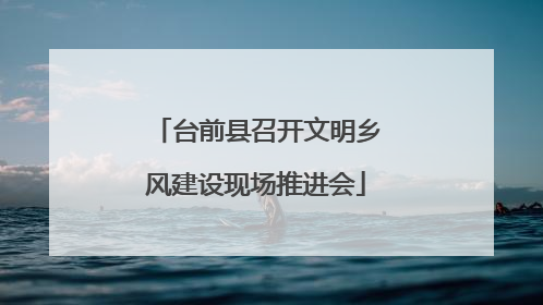 台前县召开文明乡风建设现场推进会