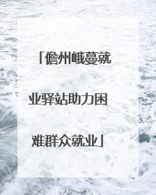 儋州峨蔓就业驿站助力困难群众就业