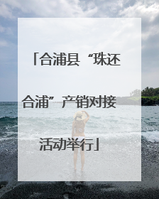 合浦县“珠还合浦”产销对接活动举行