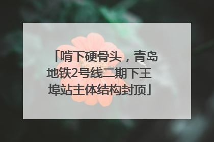 啃下硬骨头，青岛地铁2号线二期下王埠站主体结构封顶