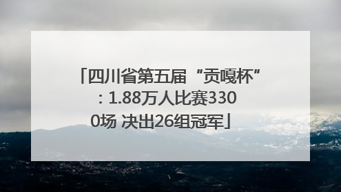 四川省第五届“贡嘎杯”：1.88万人比赛3300场 决出26组冠军