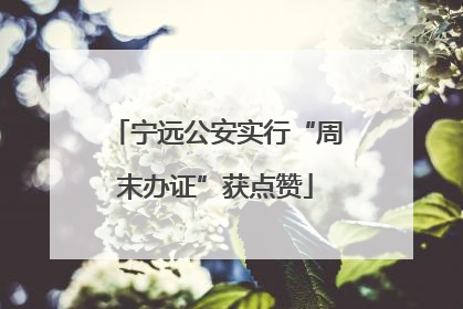 宁远公安实行“周末办证”获点赞