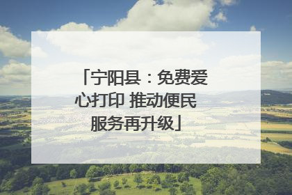 宁阳县：免费爱心打印 推动便民服务再升级