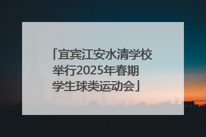 宜宾江安水清学校举行2025年春期学生球类运动会