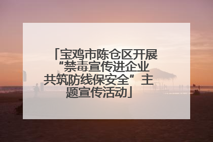 宝鸡市陈仓区开展“禁毒宣传进企业 共筑防线保安全”主题宣传活动
