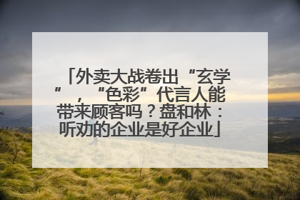 外卖大战卷出“玄学”，“色彩”代言人能带来顾客吗？盘和林：听劝的企业是好企业
