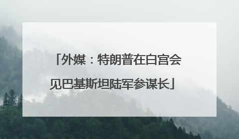 外媒：特朗普在白宫会见巴基斯坦陆军参谋长