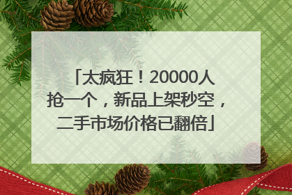 太疯狂！20000人抢一个，新品上架秒空，二手市场价格已翻倍