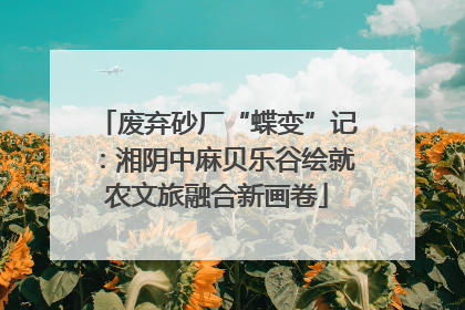 废弃砂厂“蝶变”记：湘阴中麻贝乐谷绘就农文旅融合新画卷