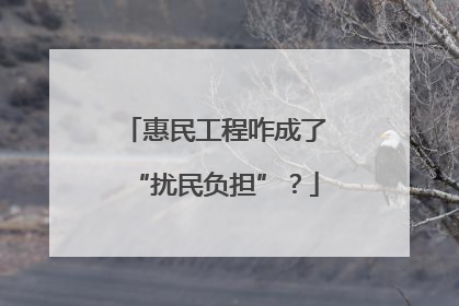 惠民工程咋成了“扰民负担”？