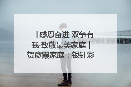 感恩奋进 双争有我·致敬最美家庭｜贺彦霞家庭：银针彩线绣出好日子