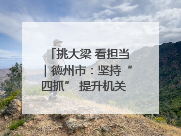 挑大梁 看担当｜德州市：坚持“四抓” 提升机关党建质效