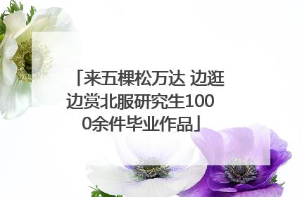 来五棵松万达 边逛边赏北服研究生1000余件毕业作品