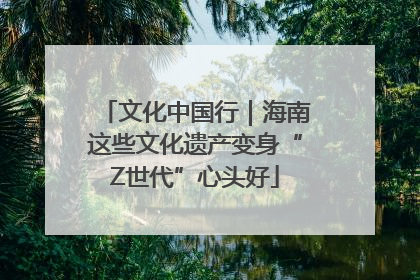 文化中国行｜海南这些文化遗产变身“Z世代”心头好