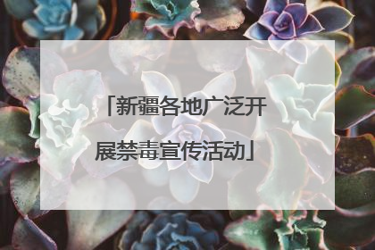 新疆各地广泛开展禁毒宣传活动