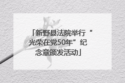 新野县法院举行“光荣在党50年”纪念章颁发活动