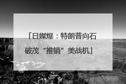 日媒爆：特朗普向石破茂“推销”美战机