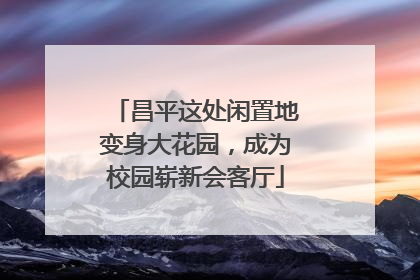 昌平这处闲置地变身大花园，成为校园崭新会客厅