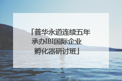 普华永道连续五年承办IBI国际企业孵化器研讨班