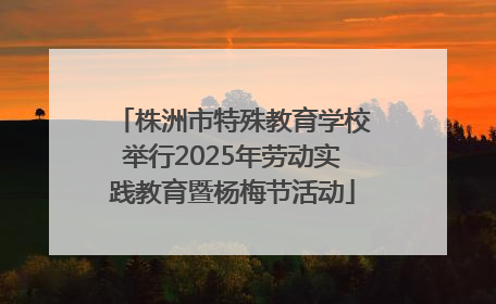 株洲市特殊教育学校举行2025年劳动实践教育暨杨梅节活动